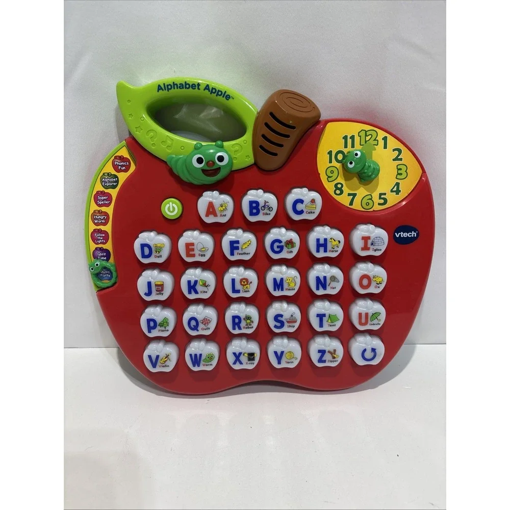 Vtech Alphabet Apple Light Up Talking Learning System Toy WORKING Homeschool